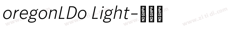 oregonLDo Light字体转换